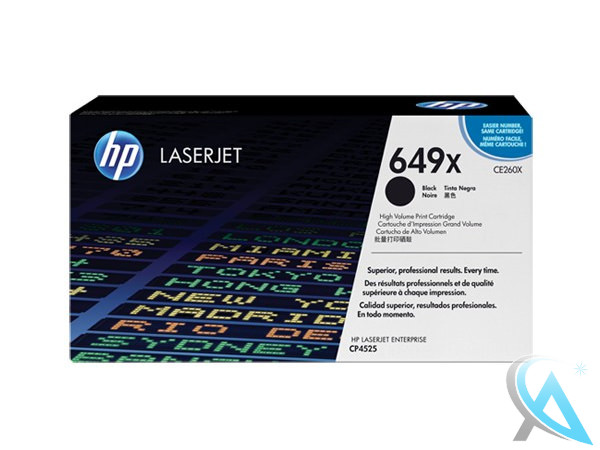 Original HP CE260X, 649X Toner Schwarz