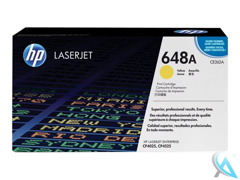 Original HP CE262A, 648A Toner Gelb