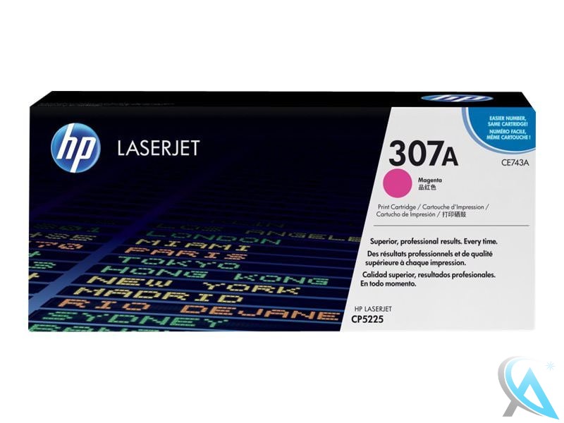 Original HP CE743A, 307A Toner Magenta 