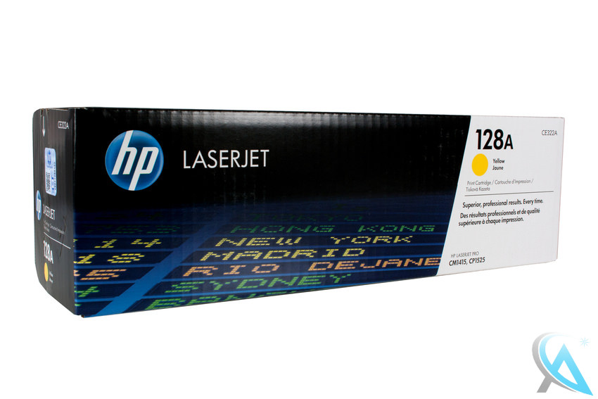 Original HP CE322A, 128A Toner Gelb 
