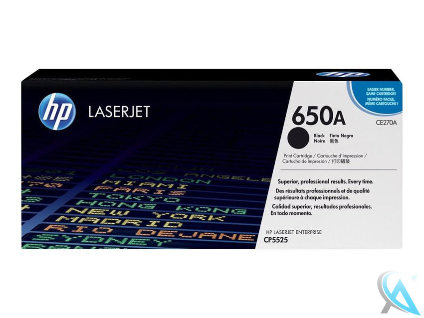 Original HP CE270A, 650A Toner Schwarz 