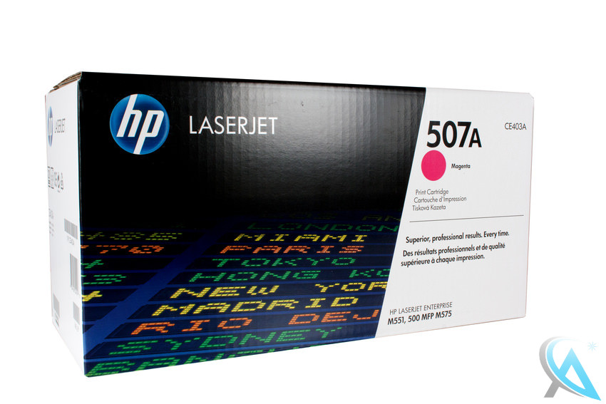 Original HP CE403A, 507A Toner Magenta