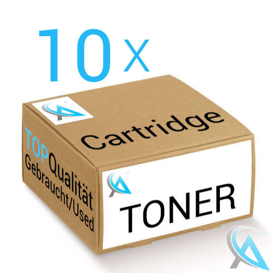 10x HP original gebrauchter Toner CE251YC cyan für CP3525 CM3530 CP3520 