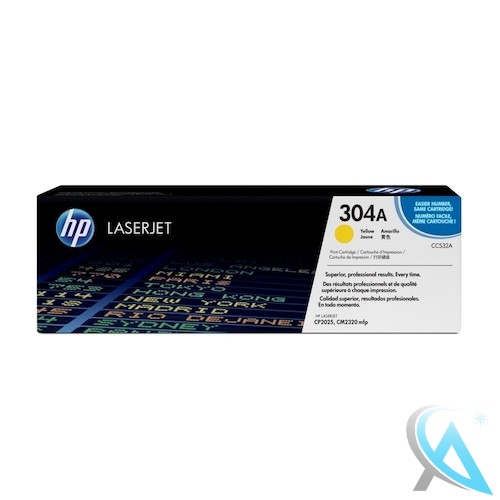 Original HP CC532A, 304A Toner Gelb
