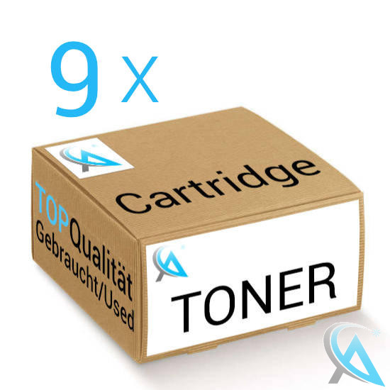 9x HP original gebrauchter Toner CE251YC cyan für CP3525 CM3530 CP3520 