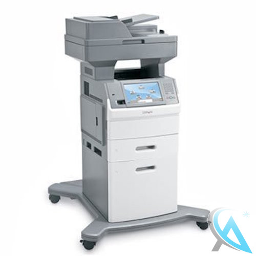 Lexmark X654de gebrauchtes Multifunktionsgerät mit Zusatzpapierfäch auf Rollen