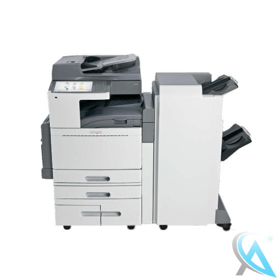 Lexmark X950de gebrauchter Kopierer mit Papierfach 22Z0014 auf Rollen mit Finisher 7558-FNS OHNE Toner