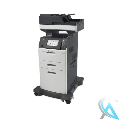 Lexmark MX710de Multifunktionsgerät mit Zusatzpapierfach auf Rollen