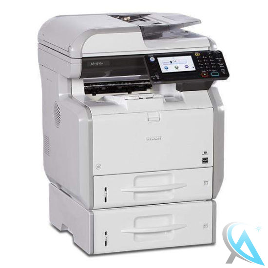 Ricoh Aficio SP 4510SF gebrauchtes Multifunktionsgerät mit Zusatzpapierfach PB1070