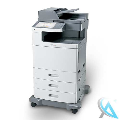 Lexmark X792dte Multifunktionsgerät auf Rollen mit neuem Tonersatz