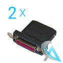 2x HP JetDirect 200N (C6502A) gebrauchte Adapter für Parallelanschluss