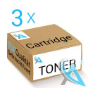 3x HP CE251YC cyan original gebrauchter Toner für CP3525 CM3530 CP3520