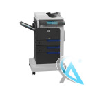 HP Laserjet CM4540f MFP gebrauchtes Multifunktionsgerät auf Rollen mit Duplex und 1500 Blatt ausgabefach