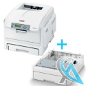OKI C5900DN gebrauchter Farblaserdrucker mit Zusatzpapierfach N31181A und mit neuem Trommelsatz