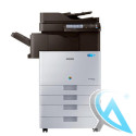 Samsung MultiXpress X3280NR gebrauchter Farbkopierer auf SL-PFP502D mit Stapler Finisher SL-FIN501L mit 65.307 Seiten