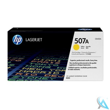 Original HP CE402A, 507A Toner Gelb