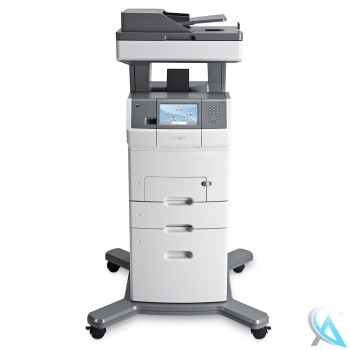 Lexmark X738de gebrauchtes Multifunktionsgerät mit 2 Zusatzpapierfåche auf Rollen