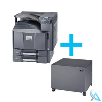 Kyocera FS-C8650DN gebrauchter Farblaserdrucker mit Unterschrank CB-731