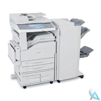 Lexmark X860de gebrauchter Kopierer auf Rollen mit Unterschrank 15R0120 und Finisher 4024-FIN 15R0143