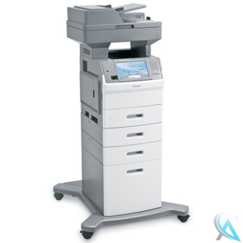 Lexmark X654de gebrauchtes Multifunktionsgerät mit 3 Zusatzpapierfäche auf Rollen