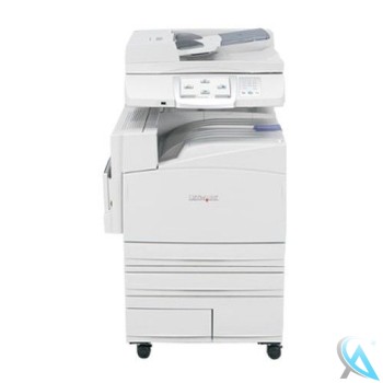 Lexmark X945e mit 4 Papierfächern auf Rollen gebrauchter Kopierer