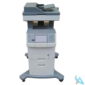 Lexmark X736de gebrauchtes Multifunktionsgerät mit Zusatzpapierfach auf Rollen