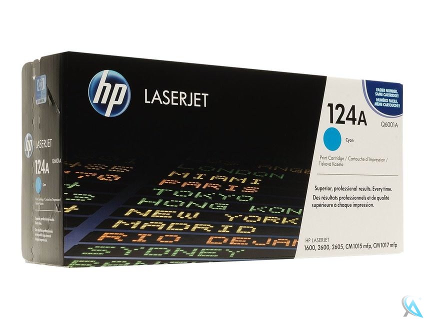 Original HP Q6001A, 124A Toner Cyan 