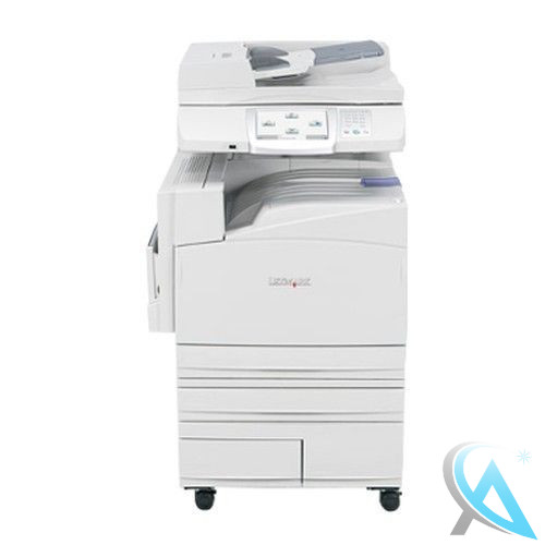 Lexmark X945e mit 4 Papierfächern auf Rollen gebrauchter Kopierer