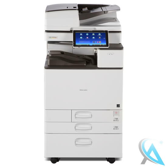 Ricoh Aficio MP C3004 EX gebrauchter Kopierer auf Rollwagen ohne Zusatzpapierfächer