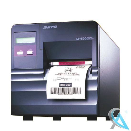 Sato M-5900RVe gebrauchter Thermo Etikettendrucker OHNE Etikettenschneider OHNE Netzwerkkarte