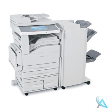 Lexmark X860de gebrauchter Kopierer auf Rollen mit Unterschrank 15R0120 und Finisher 4024-FIN 15R0143