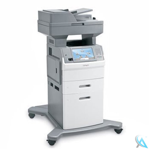 Lexmark X654de gebrauchtes Multifunktionsgerät mit Zusatzpapierfäch auf Rollen